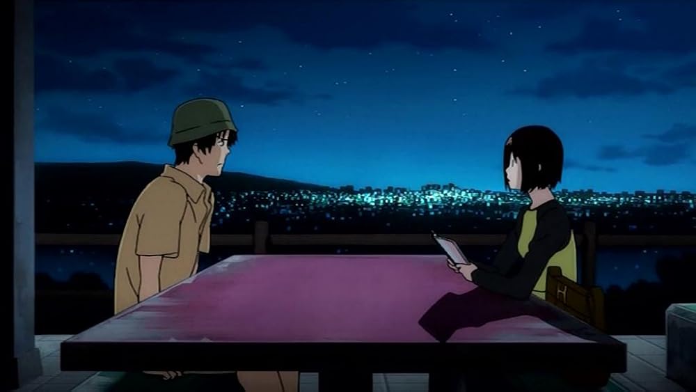 Misaki in the process of changing Satou's Hikikomori ways through councelling - Welcome to the N.H.K.